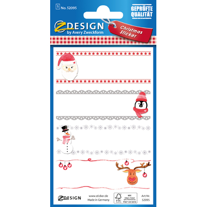 AVERY Zweckform ZDesign Sticker pour cadeau de Noel "Nom"