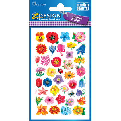 ZDesign CREATIVE Sticker "fleurs", color