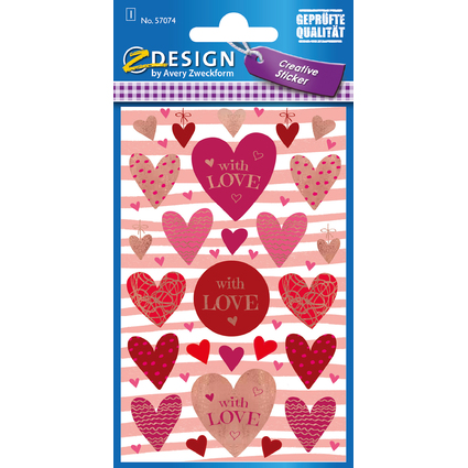 AVERY Zweckform ZDesign Stickers cadeaux "Love"