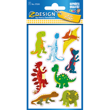 ZDesign KIDS Sticker glitter "dinosaures"
