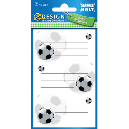 AVERY Zweckform ZDesign Etiquettes pour livres "football"
