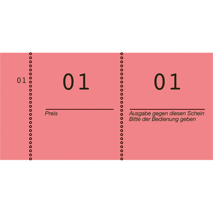 AVERY Zweckform bloc numrot 1 - 1000, 105 x 53 mm, rouge