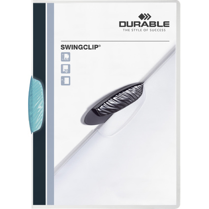 DURABLE Chemise  clip SWINGCLIP, format A4, clip bleu