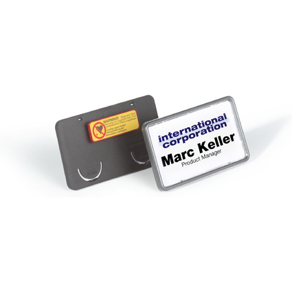DURABLE Porte-badge Clip-Card, avec aimant, 75 x 40 mm