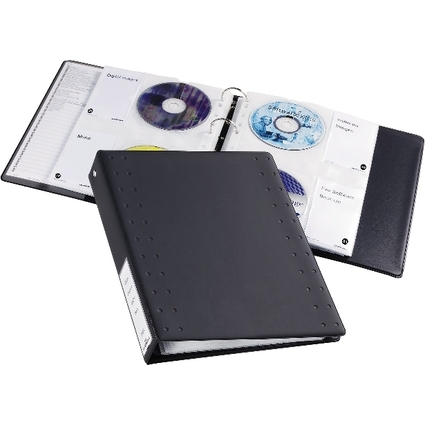 DURABLE Classeur  anneaux CD-/DVD INDEX, 40 CD, anthracite