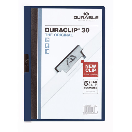 DURABLE Chemise  clip DURACLIP ORIGINAL 30, A4, bleu