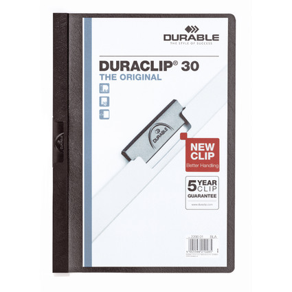 DURABLE Chemise  clip DURACLIP ORIGINAL 30, A4, noir