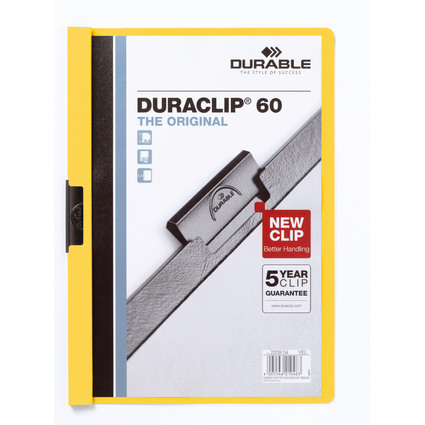 DURABLE Chemise  clip DURACLIP ORIGINAL 60, A4, jaune