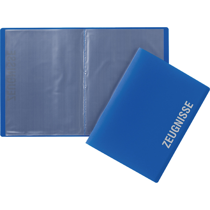 PAGNA Zeugnismappe, DIN A4, mit 10 Hllen, PP, blau