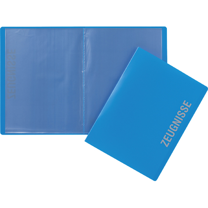 PAGNA Zeugnismappe, DIN A4, mit 10 Hllen, PP, hellblau