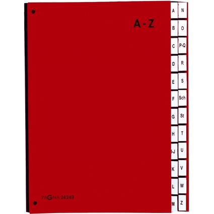 PAGNA classeur  compartiments Color, format A4, A - Z, 24