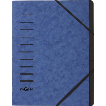 PAGNA Trieur "Sorting File", 7 ml compartiments, bleu
