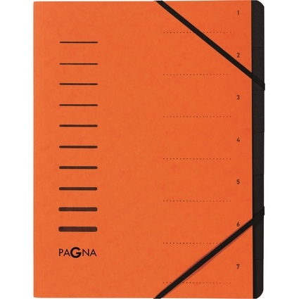 PAGNA Trieur "Sorting File", 7 compartiments, orange