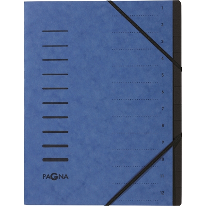 PAGNA trieur "Sorting File", 12 compartiments, bleu