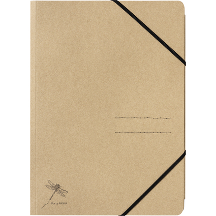 PAGNA Chemise  lastique "Pur", A4, carton, naturel