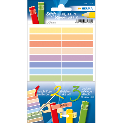 HERMA Etiquettes pour crayons HOME, 46 x 10 mm, couleurs