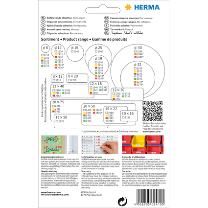 HERMA Etiquette multi-usage, 20 x 50 mm, grand paquet,blanc