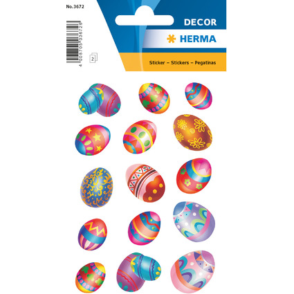 HERMA Stickers de Pques DECOR "Oeufs de Pques", brillant