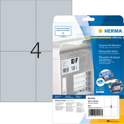 HERMA Etiquette de plaque signaltique SPECIAL, 105 x 148 mm