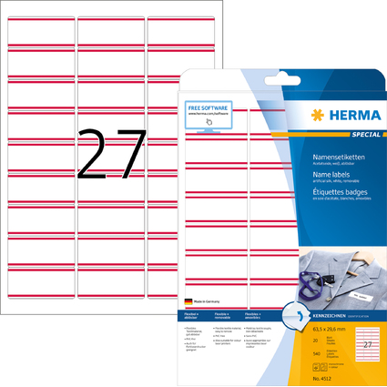 HERMA Etiquettes badges SPECIAL, 63,5 x 29,6 mm,