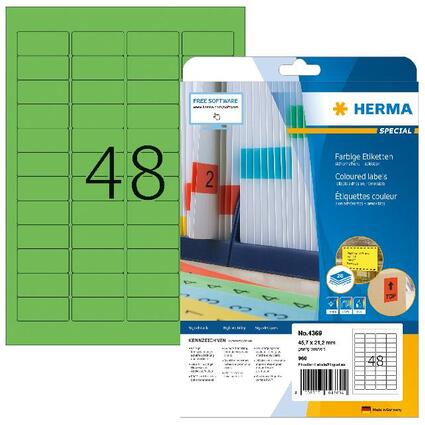 HERMA Etiquette universelle SPECIAL, 45,7 x 21,2 mm, vert