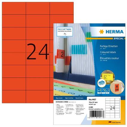 HERMA Etiquette universelle SPECIAL, 70 x 37 mm, rouge