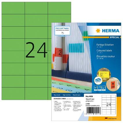 HERMA Etiquette universelle SPECIAL, 70 x 37 mm, vert