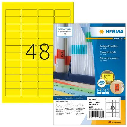 HERMA Etiquette universelle SPECIAL, 45,7 x 21,2 mm, jaune