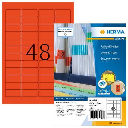HERMA Etiquette universelle SPECIAL, 45,7 x 21,2 mm, rouge