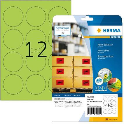 HERMA Etiquette universelle SPECIAL, rond, 60 mm, vert