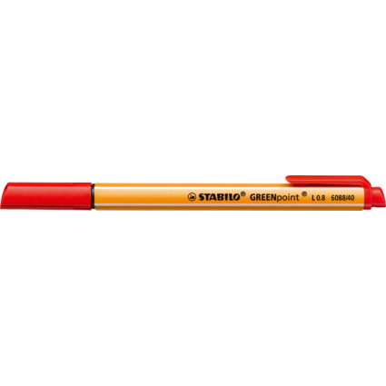 STABILO Feutre GREENpoint, largeur du trac: 0,8 mm, rouge