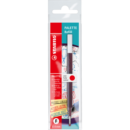 STABILO Mine de rechange pour stylo roller Palette, rouge