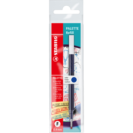 STABILO Mine de rechange pour stylo roller Palette, bleu