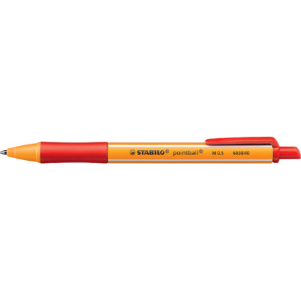 STABILO Stylo  bille rtractable pointball, rouge