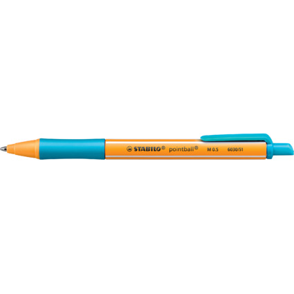 STABILO Stylo  bille rtractable pointball, turquoise