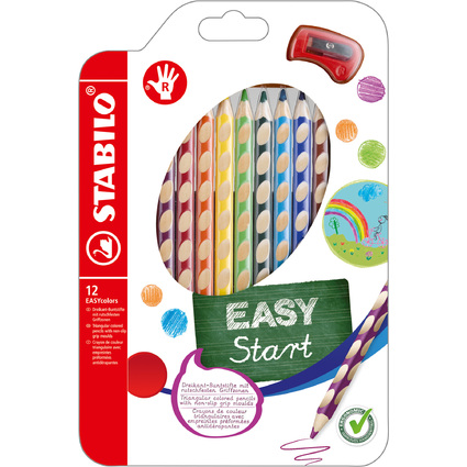 STABILO Crayon de couleur EASYcolors, pour droitier, tui