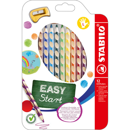 STABILO Crayon de couleur EASYcolors, pour gauchers, tui