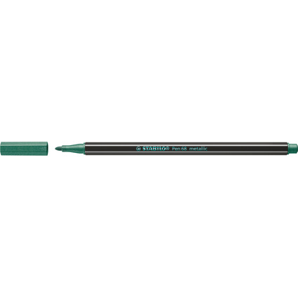 STABILO Stylo feutre Pen 68 metallic, vert mtallis
