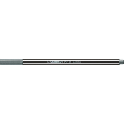 STABILO Stylo feutre Pen 68 metallic, argent