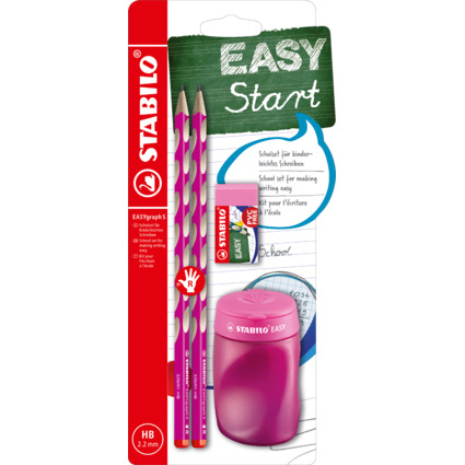 STABILO Kit d'criture cole EASYgraph "S", droitier, rose