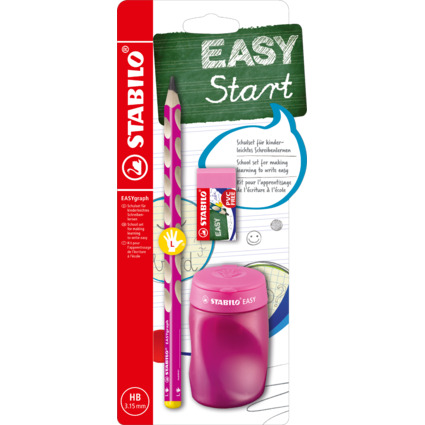 STABILO Kit pour colier EASYgraph, pour gauchers, rose vif