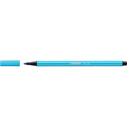 STABILO Stylo feutre Pen 68, bleu azur