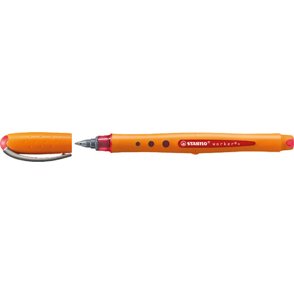 STABILO Stylo roller worker fine, rouge