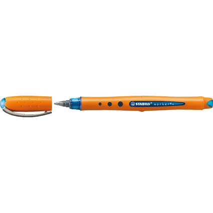STABILO Stylo roller worker medium, bleu