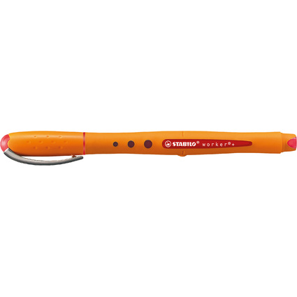 STABILO Stylo roller worker medium, rouge