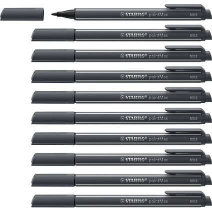 STABILO Stylo-feutre pointMax, gris trs fonc