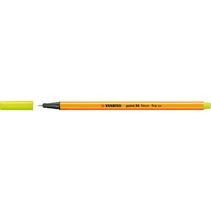 STABILO Feutre  pointe fine point 88, jaune fluo