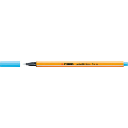 STABILO Feutre  pointe fine point 88, bleu fluo