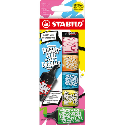 STABILO Surligneur BOSS MINI by Snooze One, tui de 6