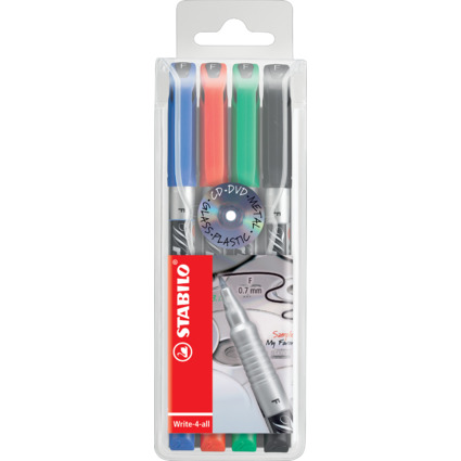 STABILO Marqueur permanent Write-4-all, F, tui en plastique